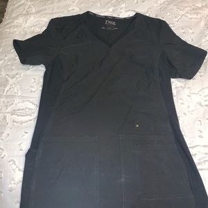 black scrubs top cherokee iflex